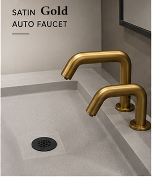 Fontana Touchless Systems™ Genova Collection chrome crystal commercial faucet design series