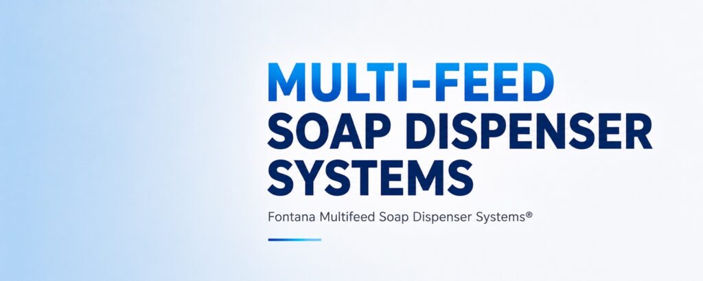 Fontana MultiFeed centralized automatic soap dispenser sizing for commercial restroom applications