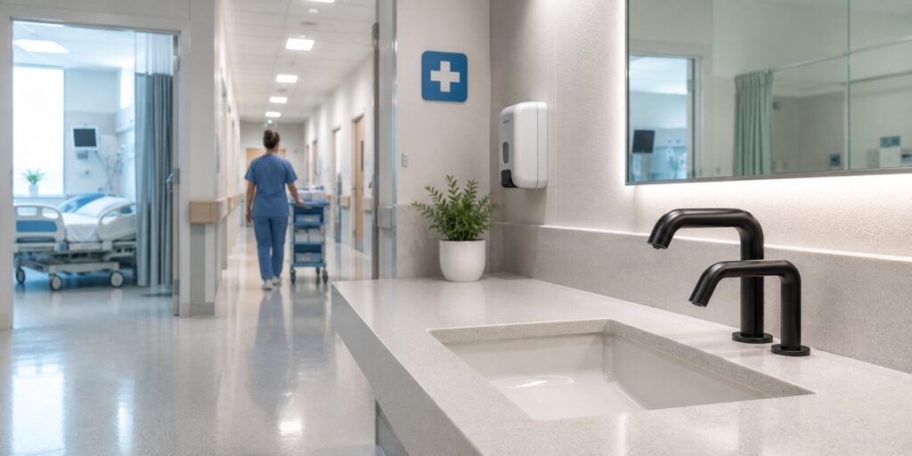 Heavy duty hospital commercial automatic soap dispensers for high capacity refill interval planning