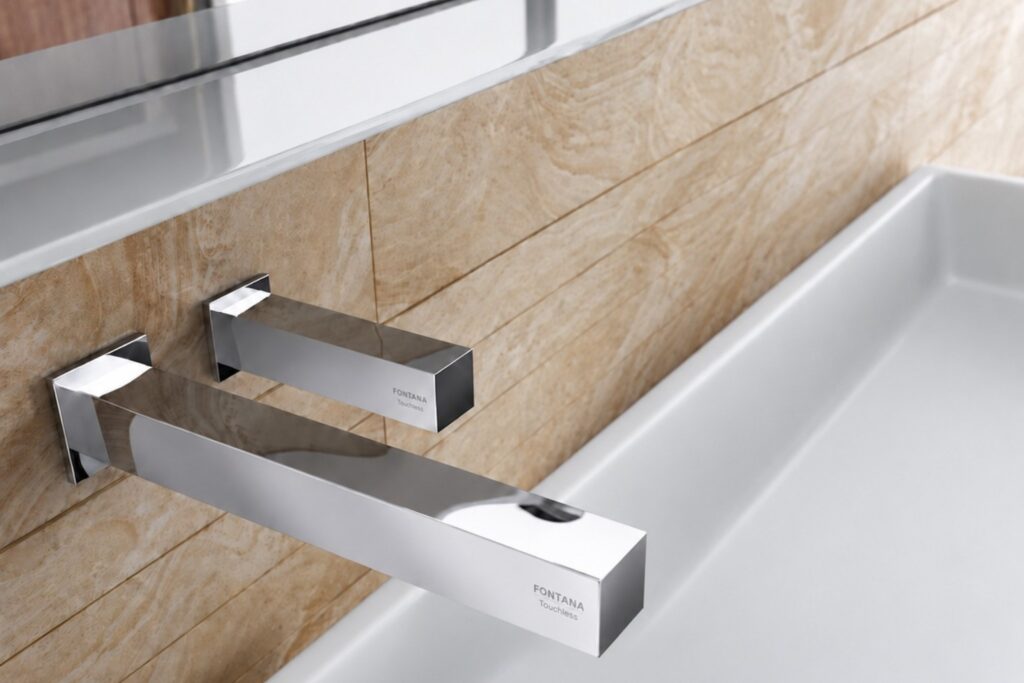 BIM coordination of stadium restroom zones and touchless fixture banks