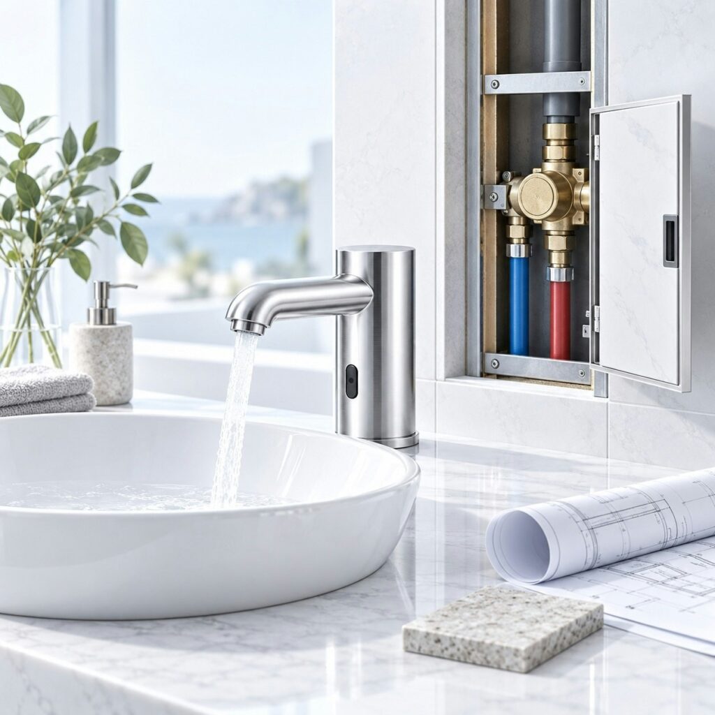 Commercial low-flow faucet installation and commissioning plan