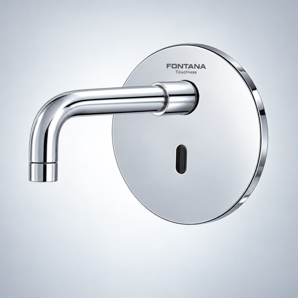 Wall-mounted touchless wash station for durable stadium restroom banks